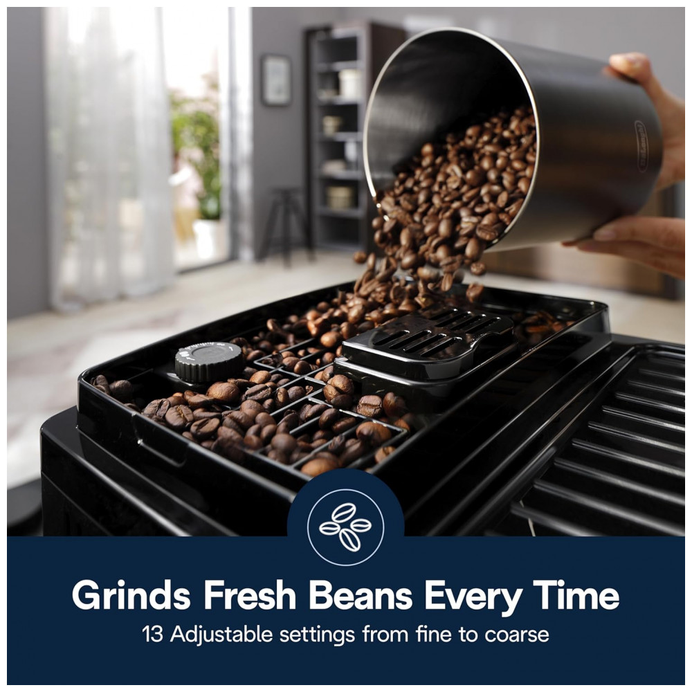 ECTQQV6KQJ5D0B_5-1.jpg - Máquina Automática de Café Expresso DeLonghi Magnifica Start com Espumador de Leite Automático, Moedor Integrado, 5 Receitas com Um Toque,