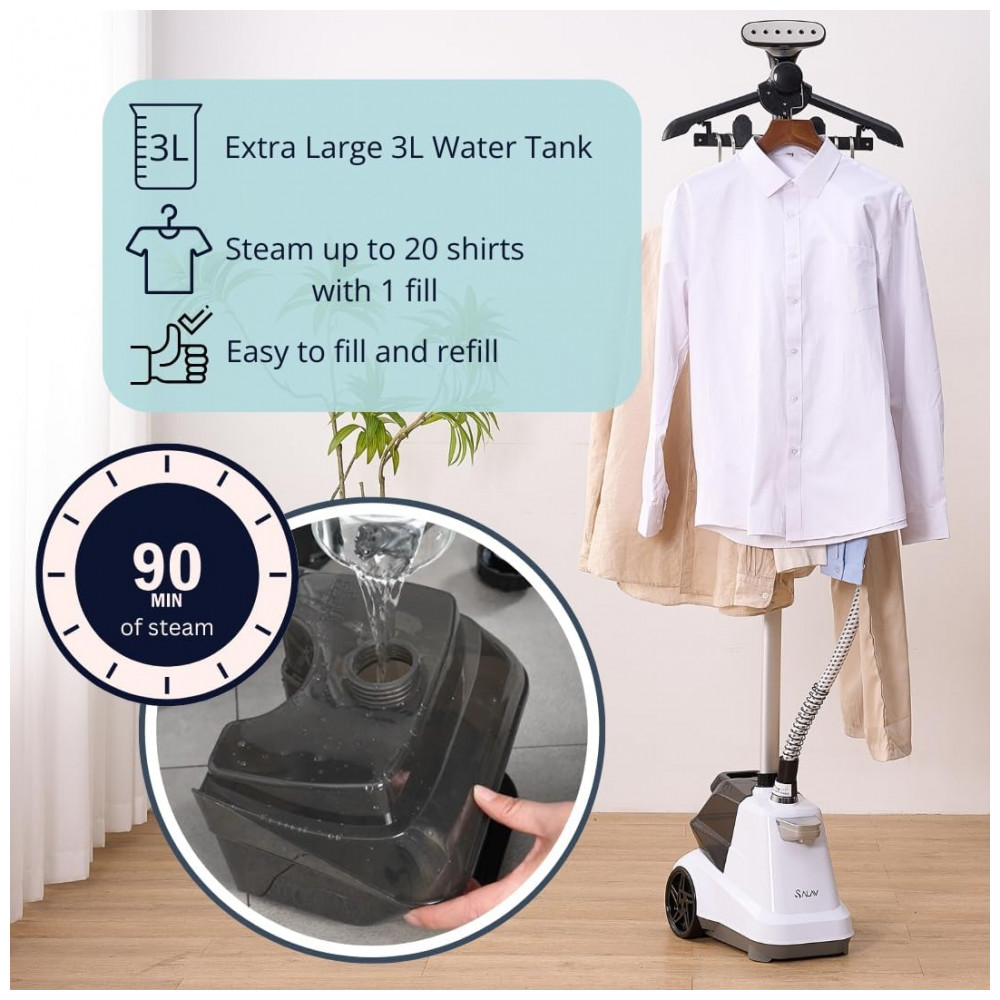 ECTQQVV4B6WD0B_3-1.jpg - SALAV Steamer, Passadeira e Vaporizador de Roupas Profissional com Desligamento Automático