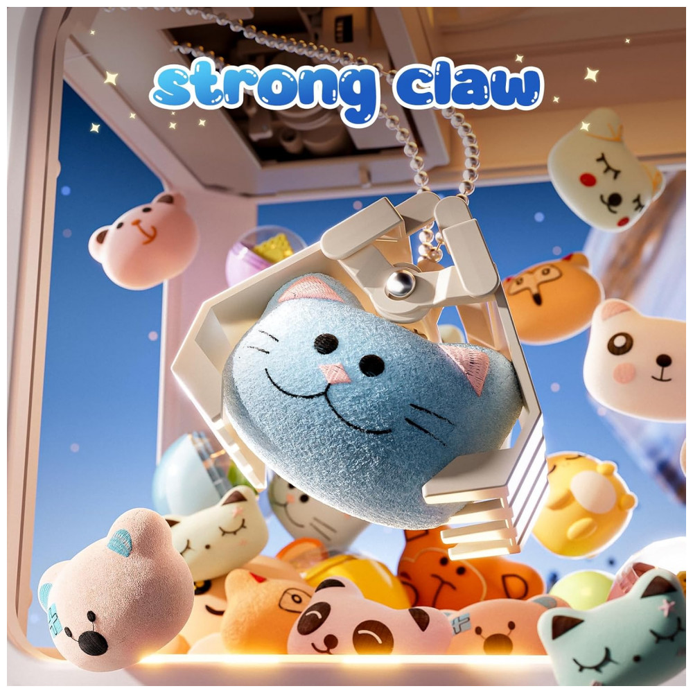 ECTQR47CV6XD0B_1-1.jpg - Máquina de Garra Azul Skirfy – Mini Arcade Infantil com 20 Prêmios, 24 Moedas, Luzes e Som