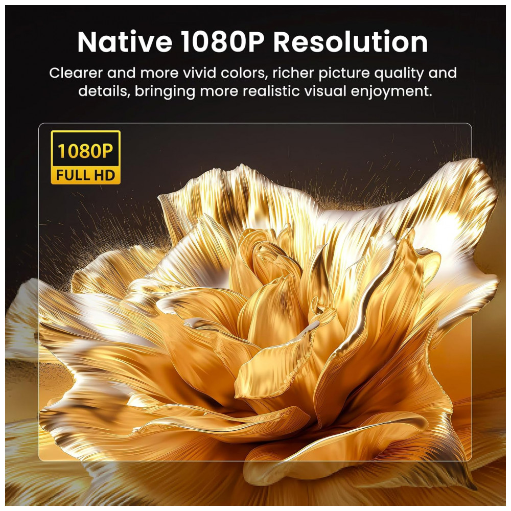 ECTQR4Y5G82B0B_1-1.jpg - Projetor Mini HAPPRUN Native 1080P com Bluetooth, Full HD Portátil para Filmes ao Ar Livre com Alto-falante Integrado, Compatível com Smartphone, HDMI