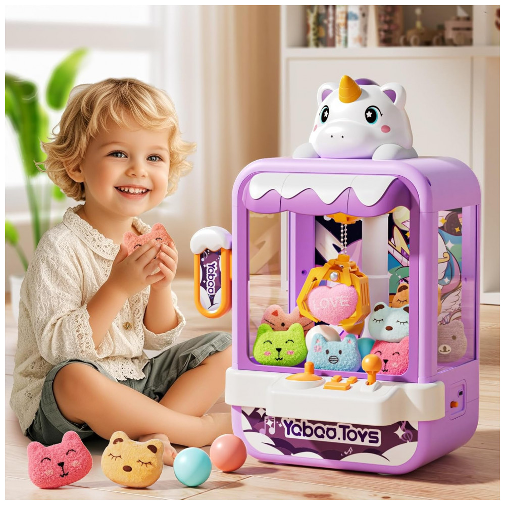 ECTQR9GWPB8D0B_2-1.jpg - Máquina de Garra Vanvimen Roxa para Crianças com Som Mini Arcade e Brinquedos Vending Machine Infantil para Idades 3 a 8