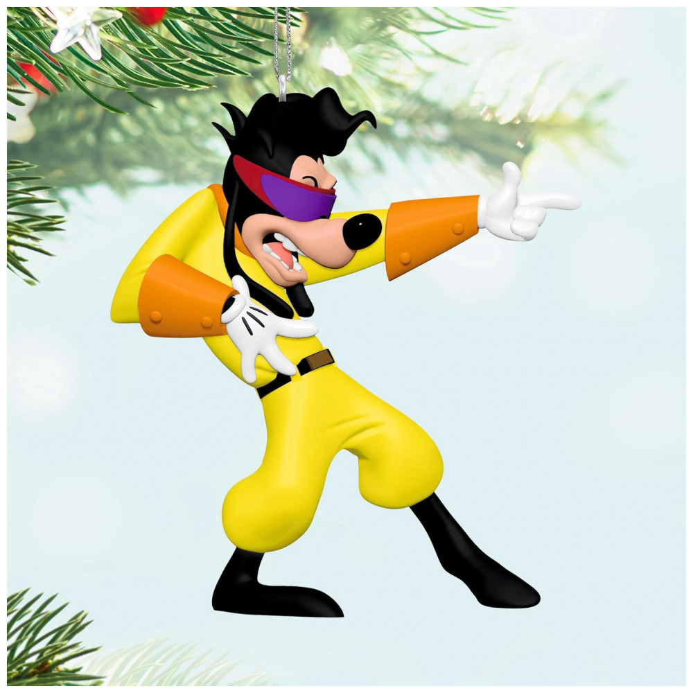 ECTQRB3DRGPD0B_1-1.jpg - Enfeite Natalino Hallmark Keepsake 2025 Disney Max Powerline A Goofy Movie Amarelo, Plástico, 8,3 x 8,9 x 3,2cm