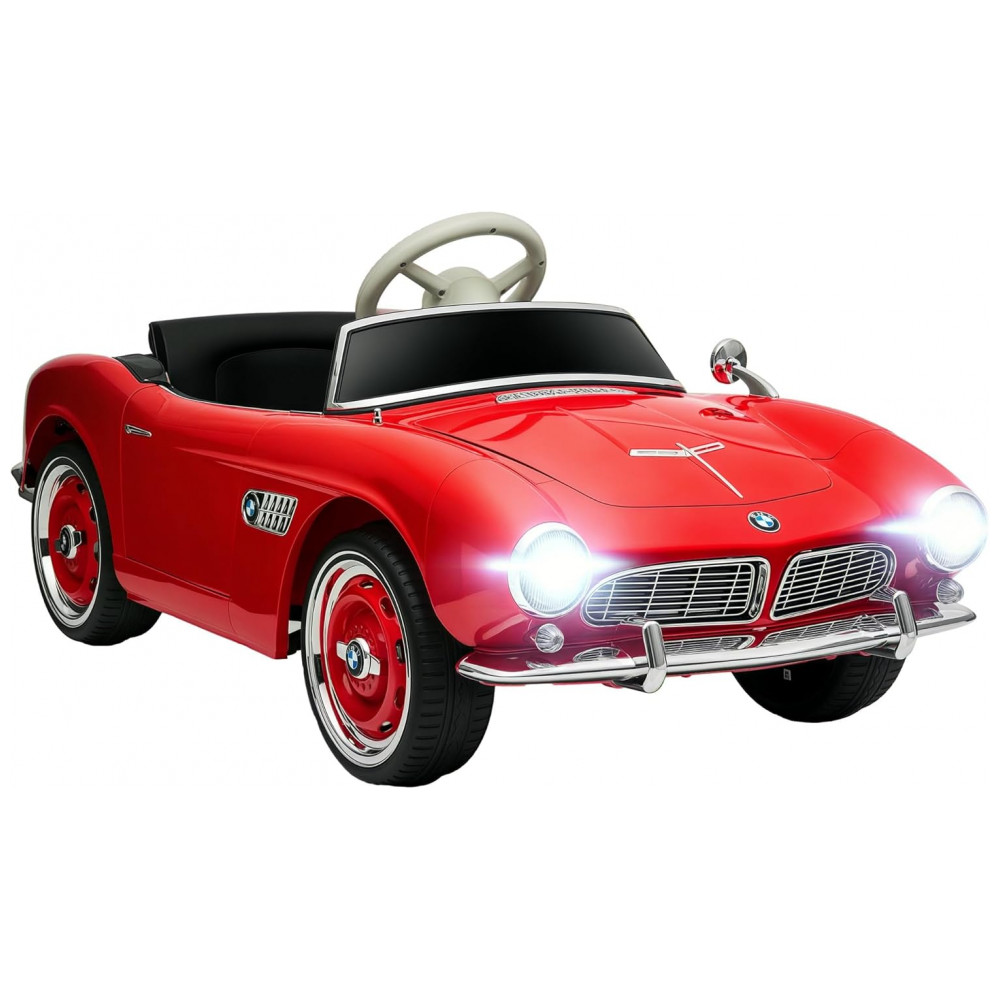 ECTQRM5G8XPC0B_0-1.jpg - Carro Elétrico Infantil Aosom BMW 507 Licenciado 12V Vermelho com Controle Remoto, Suspensão, Luzes LED, MP3 e Transporte Fácil – de 3 a 6 Anos