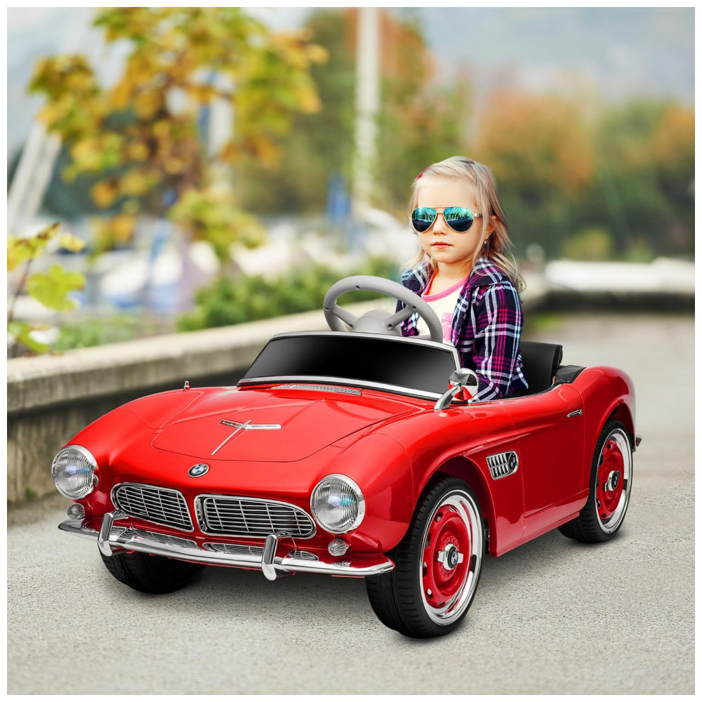 ECTQRM5G8XPC0B_1-1.jpg - Carro Elétrico Infantil Aosom BMW 507 Licenciado 12V Vermelho com Controle Remoto Suspensão Luzes LED MP3 e Transporte Fácil – de 3 a 6 Anos