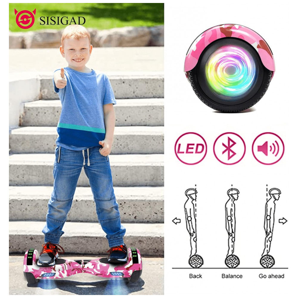 ECTQRNG3QGC90B_3-1.jpg - SISIGAD Hoverkart para Hoverboard de 6,5 Polegadas com Assento, Bluetooth e Luzes de LED – Crianças, Meninos, Meninas e Adultos