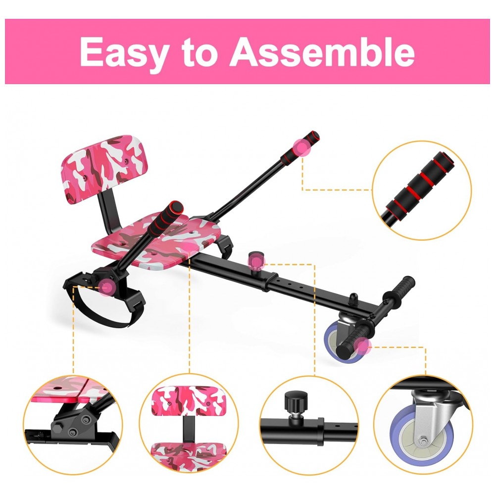 ECTQRNG3QGC90B_5-1.jpg - SISIGAD Hoverkart para Hoverboard de 6,5 Polegadas com Assento, Bluetooth e Luzes de LED – Crianças, Meninos, Meninas e Adultos