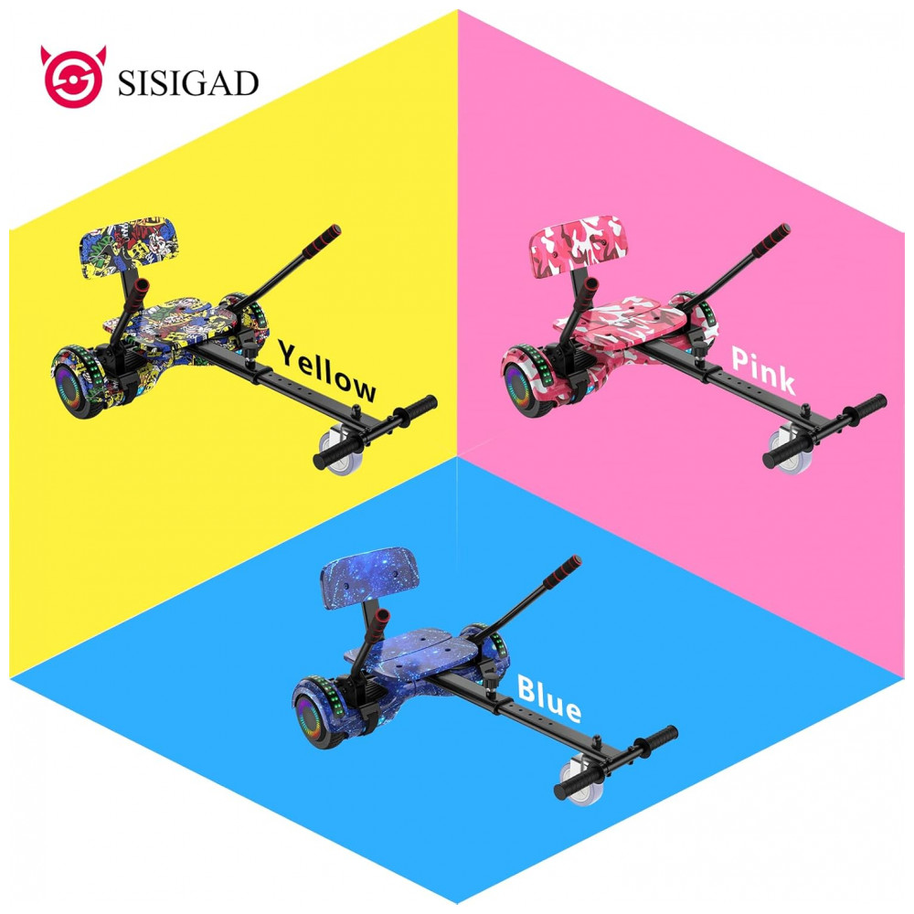 ECTQRNG3QGC90B_7-1.jpg - SISIGAD Hoverkart para Hoverboard de 6,5 Polegadas com Assento, Bluetooth e Luzes de LED – Crianças, Meninos, Meninas e Adultos