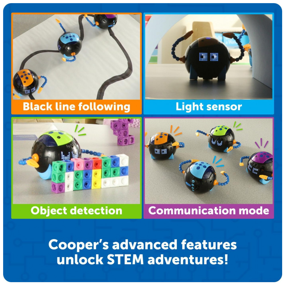 Kit de Sala de Aula do Robô Cooper da Learning Resources - Programação para Crianças, Brinquedos de Montar, Robótica, Presente para Meninos e Meninas, - Imagem 3