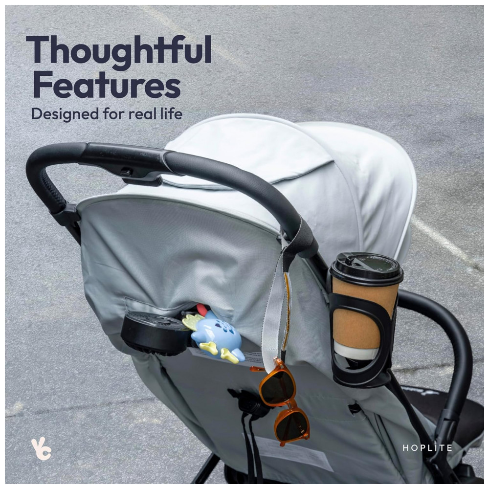 ECTQRT5PTP5F0B_8-1.jpg - Carrinho compacto BabbleRoo Hoplite Verde Seafoam - Ultralight 56 kg Estrutura em Liga de Aço Reclinação 175° Capota Impermeável UPF 50+ Dobrável rápido