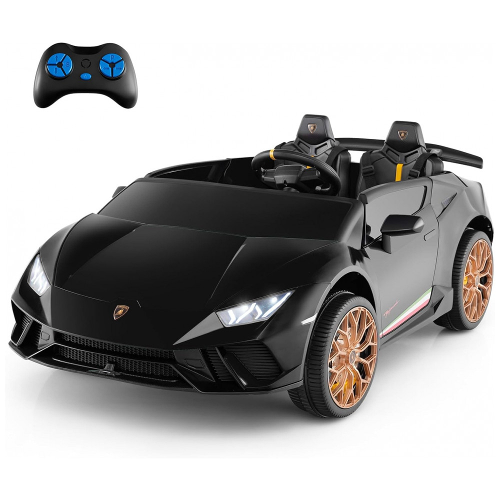 ECTQRWWS1JQF0B_0-1.jpg - Carro Elétrico Infantil Lamborghini Licenciado 24V, 4WD, 2 Lugares, Controle Remoto, Luzes LED, Música Bluetooth – Costzon S311, Preto