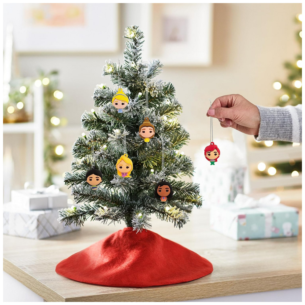 ECTQS1Y3SLR90B_8-1.jpg - Conjunto de 6 Mini Enfeites de Natal Hallmark Keepsake Disney Princesas, Plástico à Prova de Quebra, 1,9x2,5x1,9 cm cada