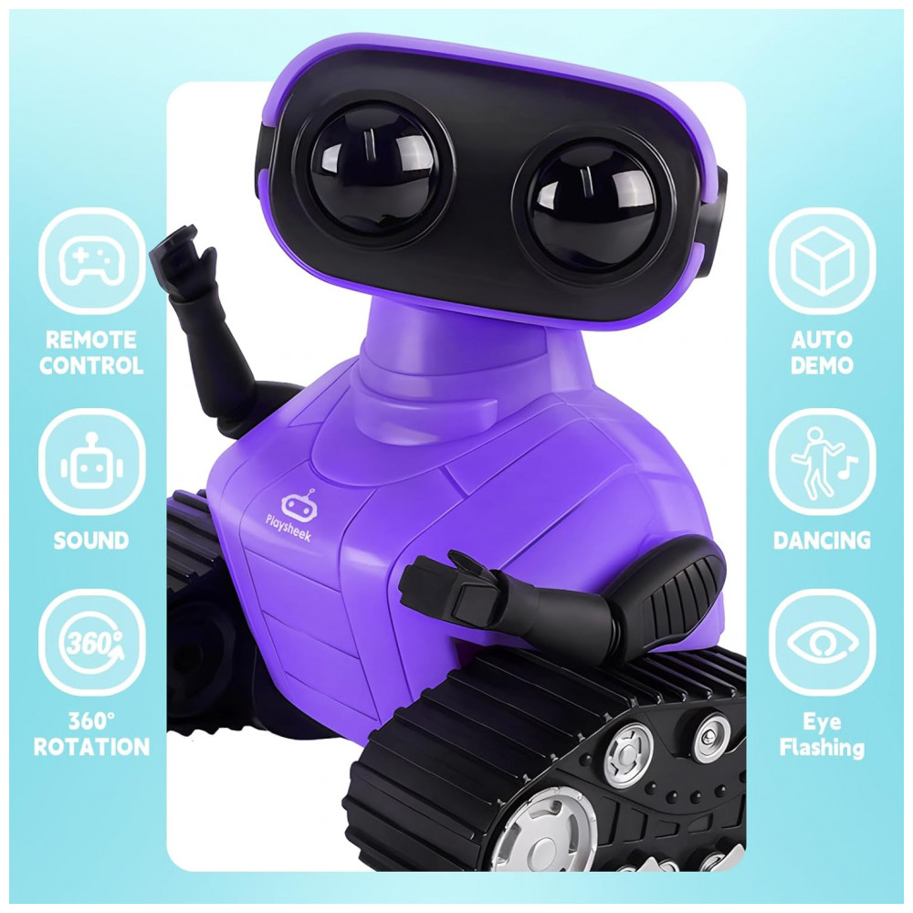 ECTQS2MKKCGC0B_1-1.jpg - Robô Emocional Programável Roxo – Playsheek “Emo Robot” com Controle Remoto, Dança e Luzes LED para Crianças a Partir de 3 Anos