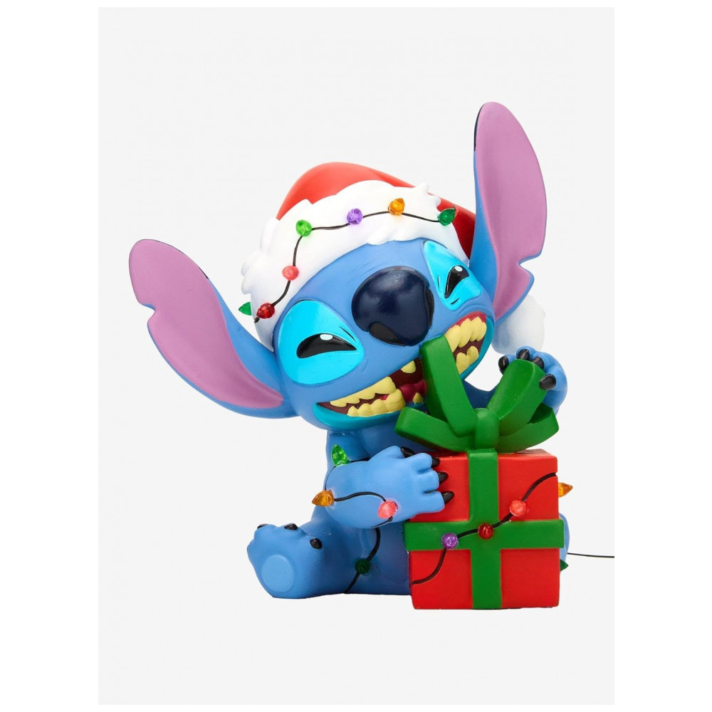 ECTQS32W74SF0B_1-1.jpg - Topo de Árvore de Natal Hallmark Disney Lilo & Stitch Luzes, Resina Colorida, 20,3x19x13,3 cm, Exclusivo BoxLunch