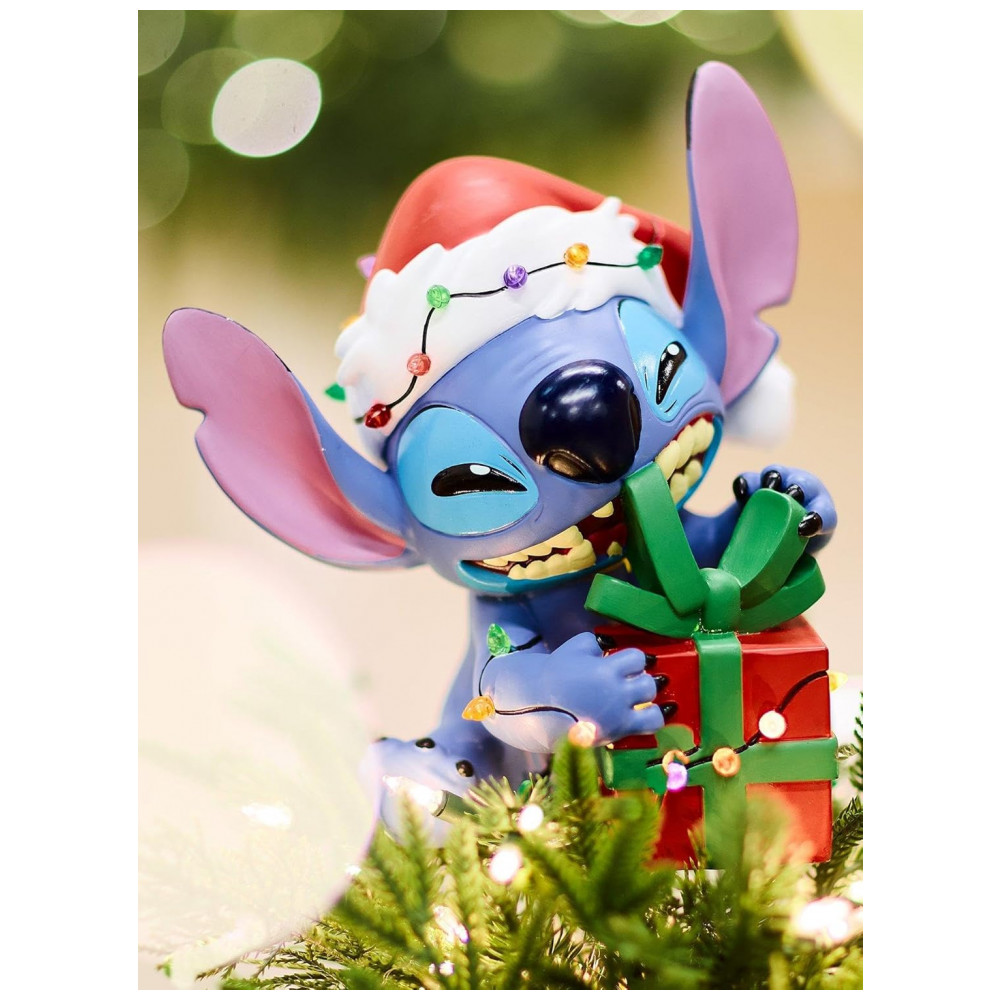 ECTQS32W74SF0B_4-1.jpg - Topo de Árvore de Natal Hallmark Disney Lilo & Stitch Luzes, Resina Colorida, 20,3x19x13,3 cm, Exclusivo BoxLunch