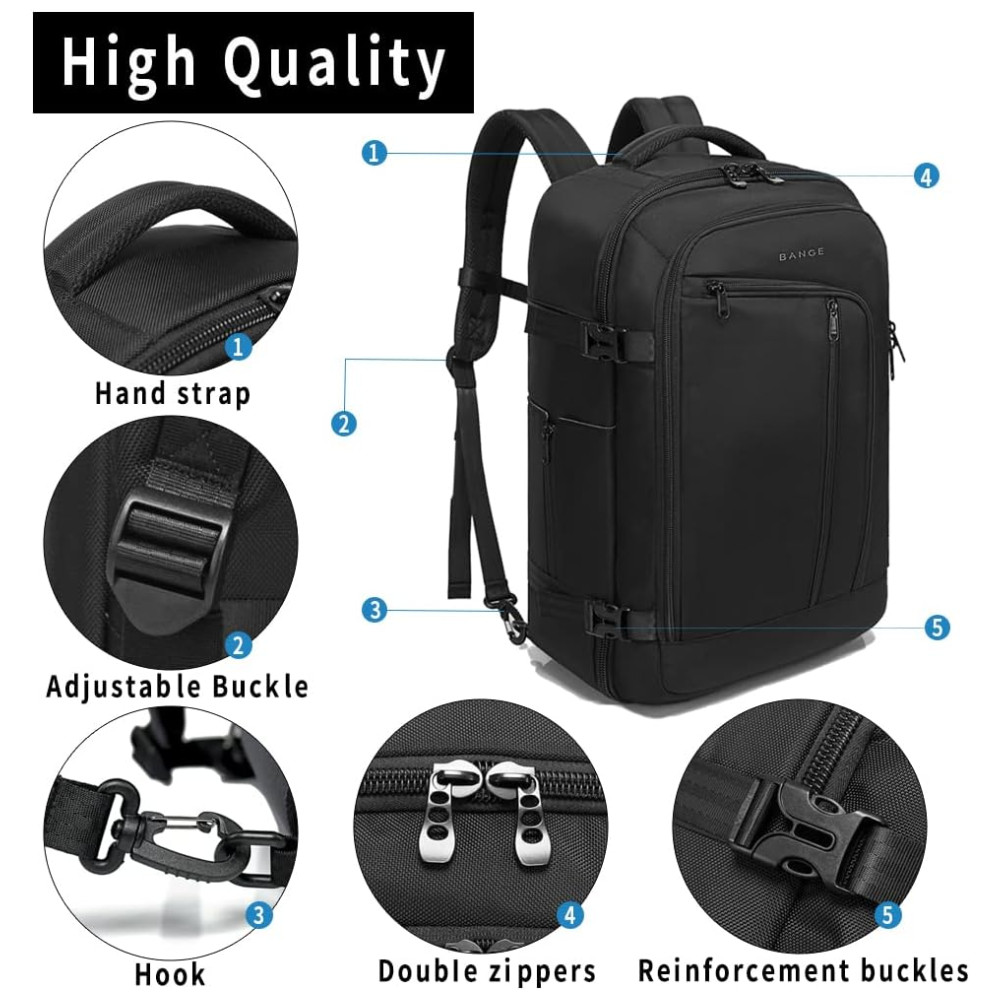 ECTQS7VP7DJ80B_2-1.jpg - Mochila para Laptop À prova D BANGE 1916 Preto