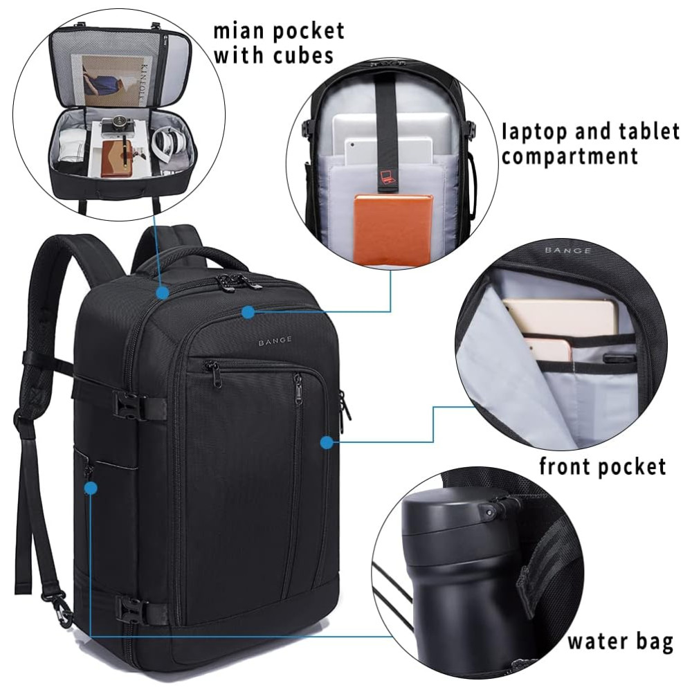 ECTQS7VP7DJ80B_3-1.jpg - Mochila para Laptop À prova D BANGE 1916 Preto