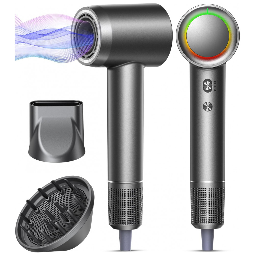 Secador de Cabelo Alternativo Alloom DYS0N 1 Minuto de Secagem Rápida, Secador de Alta Velocidade com 500 Milhões de Íons Negativos, Sem Danos por Cal