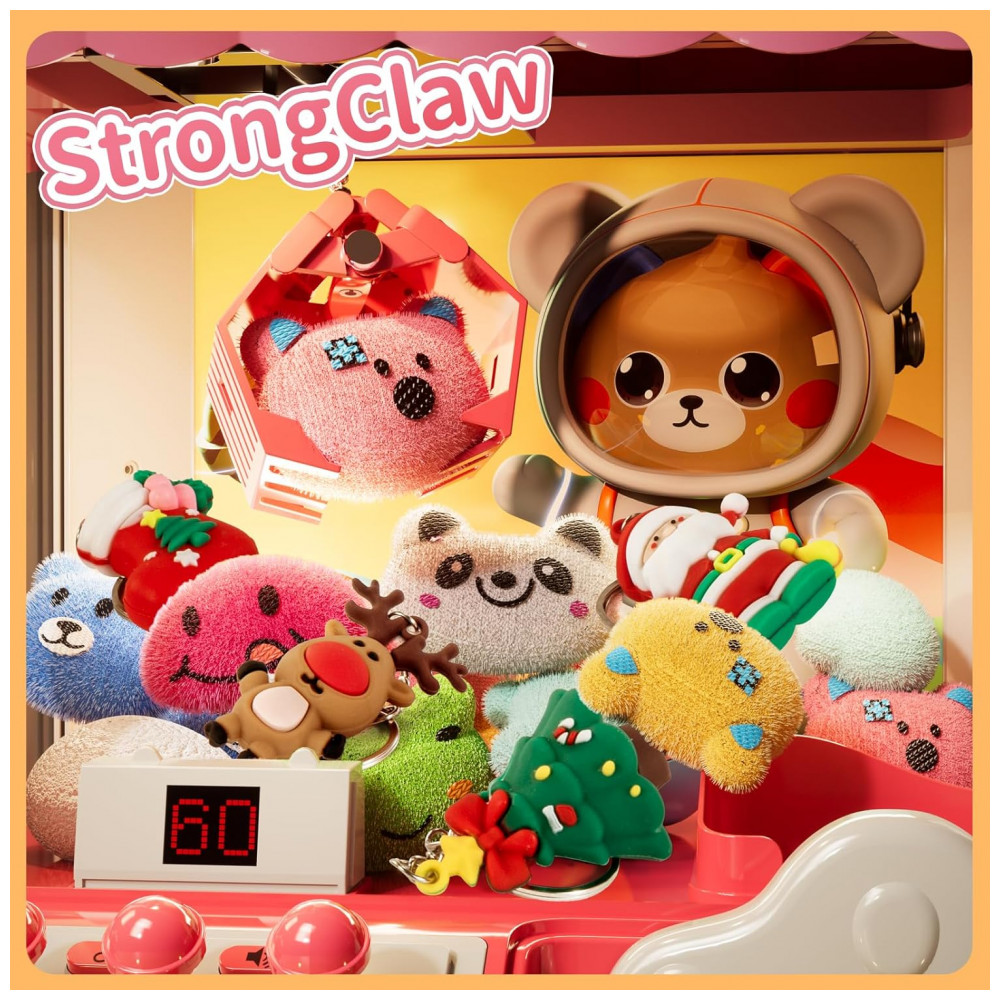 ECTQS9NTG42F0B_2-1.jpg - Mini Máquina de Garra Rosa BLmukce – Arcade Infantil com Música 36 Mini Brinquedos Doçuras e Diversão