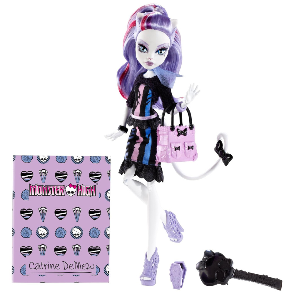ECTQSB63AMF00B_0-1.jpg - Monster High Boneca Catrine DeMew para Crianças a partir de 6 Anos MATTEL BGD88 Azul