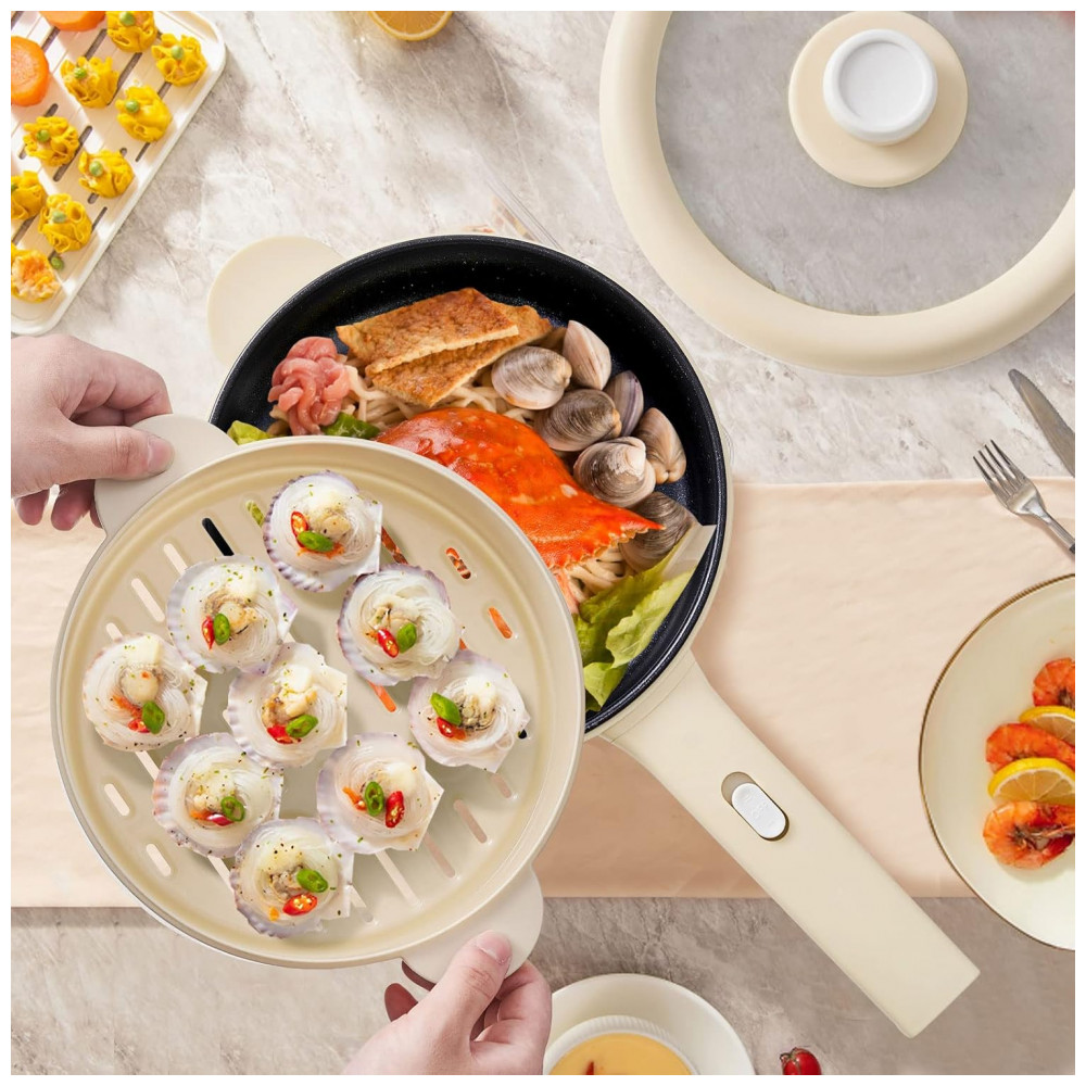 ECTQSC4QGDXB0B_5-1.jpg - Panela Elétrica Dezin 2 Litros Antiaderente Cozinheira Rápida para Macarrão Steak Ovo Arroz Frito Ramen Aveia Sopa com Ajuste de Potência