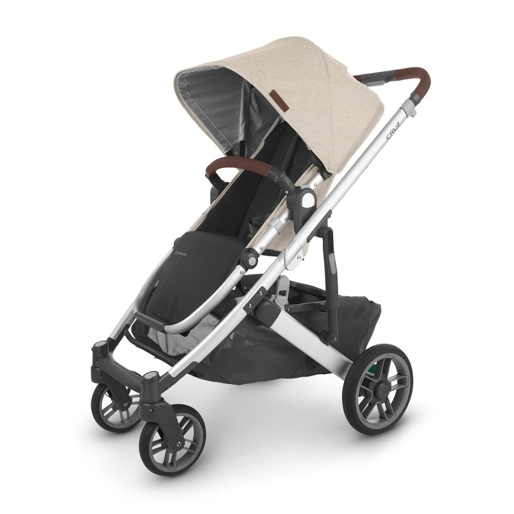 ECTQSCMV1M4C0B_0-1.jpg - Carrinho de Bebê Completo com Proteção Contra Insetos e Chuva UPPAbaby Cruz V2 Bege e Cinza
