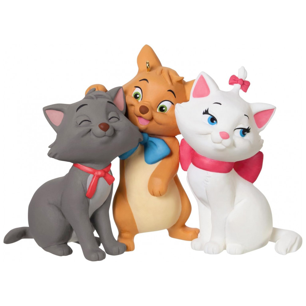 ECTQSCQX93RD0B_0-1.jpg - Enfeite de Natal Hallmark Keepsake 2025, Disney Os Aristogatas 55º Aniversário Berlioz, Toulouse e Marie