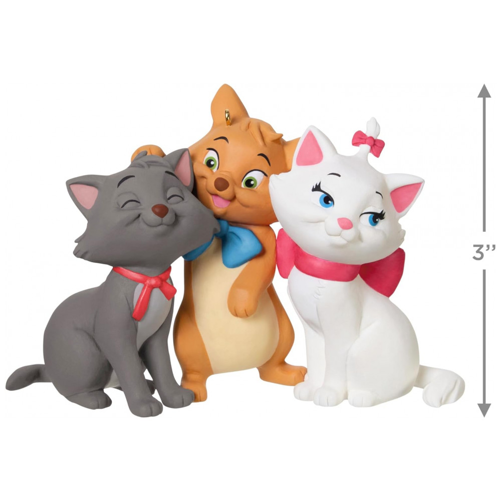 ECTQSCQX93RD0B_3-1.jpg - Enfeite de Natal Hallmark Keepsake 2025, Disney Os Aristogatas 55º Aniversário Berlioz, Toulouse e Marie