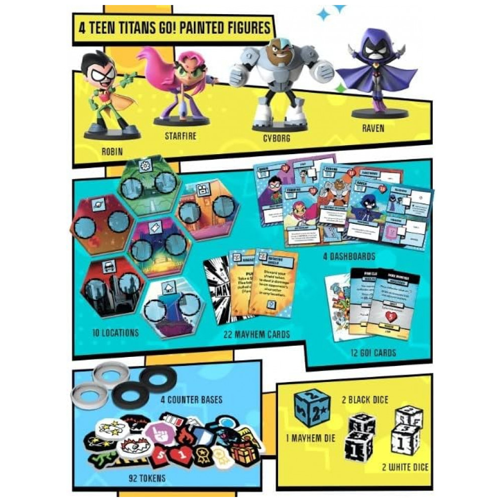 ECTQSJ6CCTDB0B_2-1.jpg - Jogo de Estratégia Jovens Titãs 2 a 4 Jogadores Para Maiores de 14 Anos CMON Azul