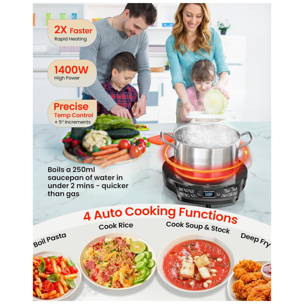 ECTQSQPPV6MD0B_3-1.jpg - Cooktop de Indução Portátil Nuwave Diamond com Sonda, Queimador Avançado para Bancada, 91 Temperaturas de 37,7°C a 260°C, Vidro Cerâmico