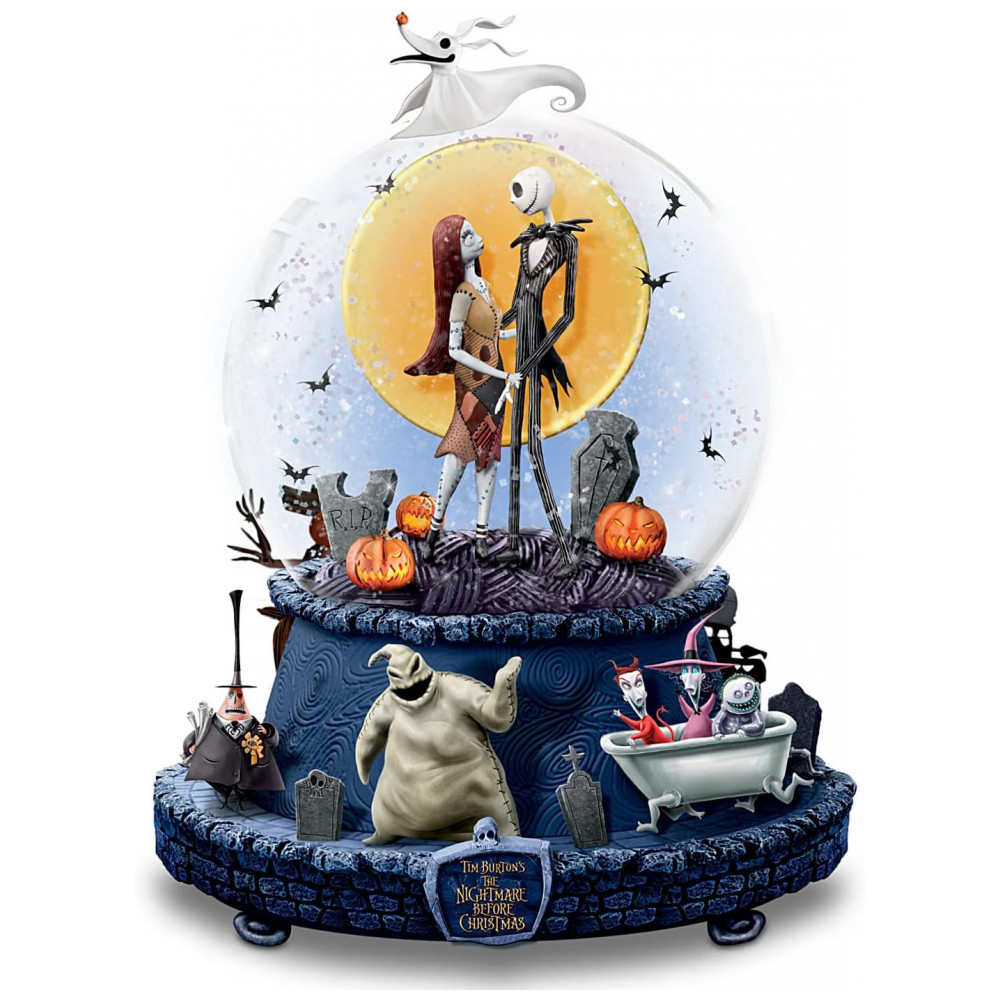 ECTQSUTUCTL10B_0-1.jpg - Globo de Neve Musical The Nightmare Before Christmas com Base Rotativa - Filme O Estranho Mundo de Jack