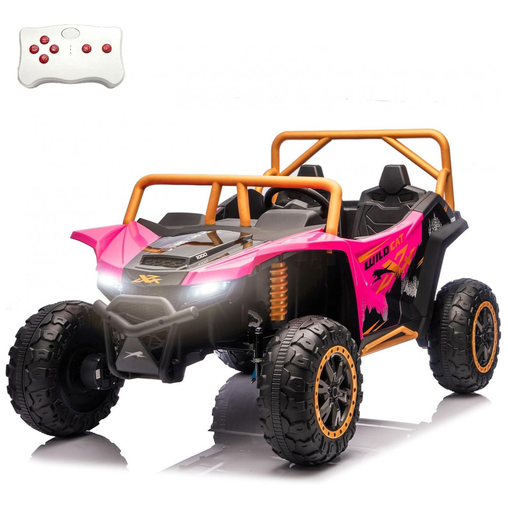 ECTQT15WKSVF0B_0-1.jpg - Carro Elétrico Infantil Arctic Cat UTV 24V Preto XXXL 2 Lugares com Controle Remoto, Bluetooth, Luzes LED e Suspensão Premium
