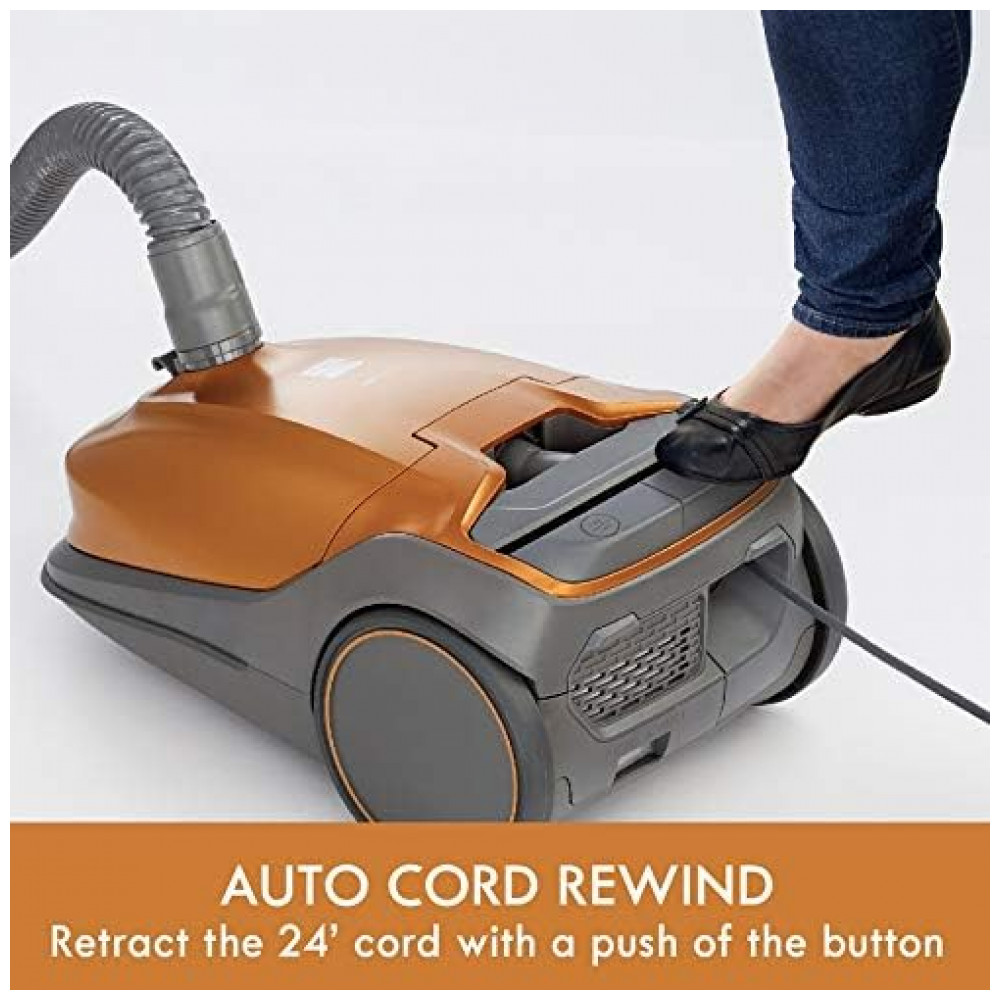 ECTQT328M1X80B_3-1.jpg - Aspirador de Pó Canister Kenmore 81214 200 Series Pet Friendly Leve e Eficiente com Filtro HEPA e Sistema de 2 Motores - Laranja