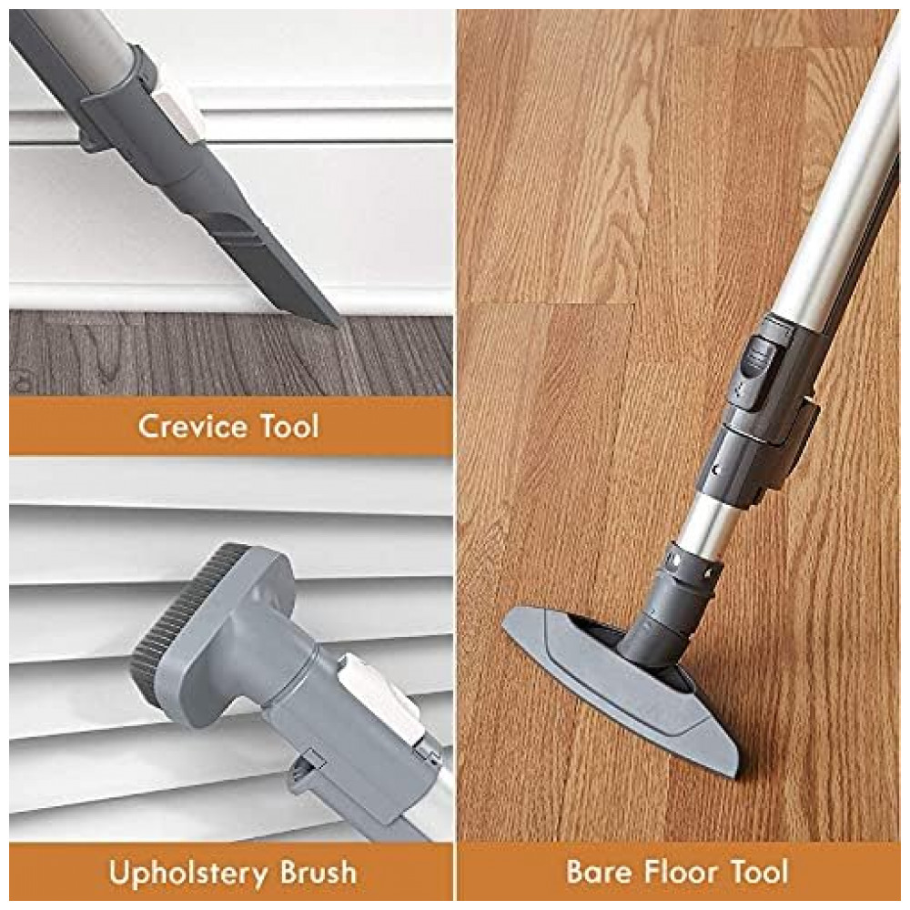 ECTQT328M1X80B_5-1.jpg - Aspirador de Pó Canister Kenmore 81214 200 Series Pet Friendly Leve e Eficiente com Filtro HEPA e Sistema de 2 Motores - Laranja