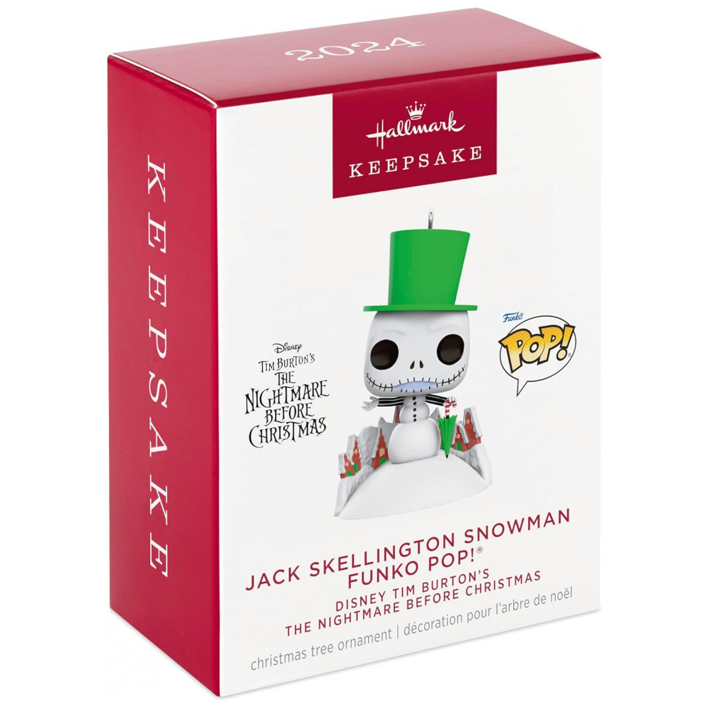 ECTQT413H9XC0B_2-1.jpg - Enfeite de Natal Hallmark Keepsake Disney Tim Burton Jack Skellington Boneco de Neve Funko POP!, Plástico, 5x7,5x3,5cm