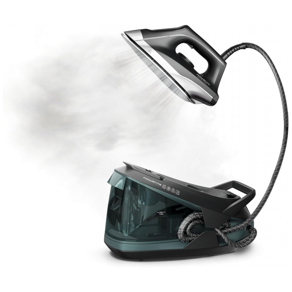 ECTQTB8Q7S2D0B_0-1.jpg - Estação de Vapor e Ferro a Vapor Rowenta Master Steam, Ferro Profissional com Base de Aço Inoxidável, 1,7 L, 400 Furos de Microvapor, Bomba Integrada,