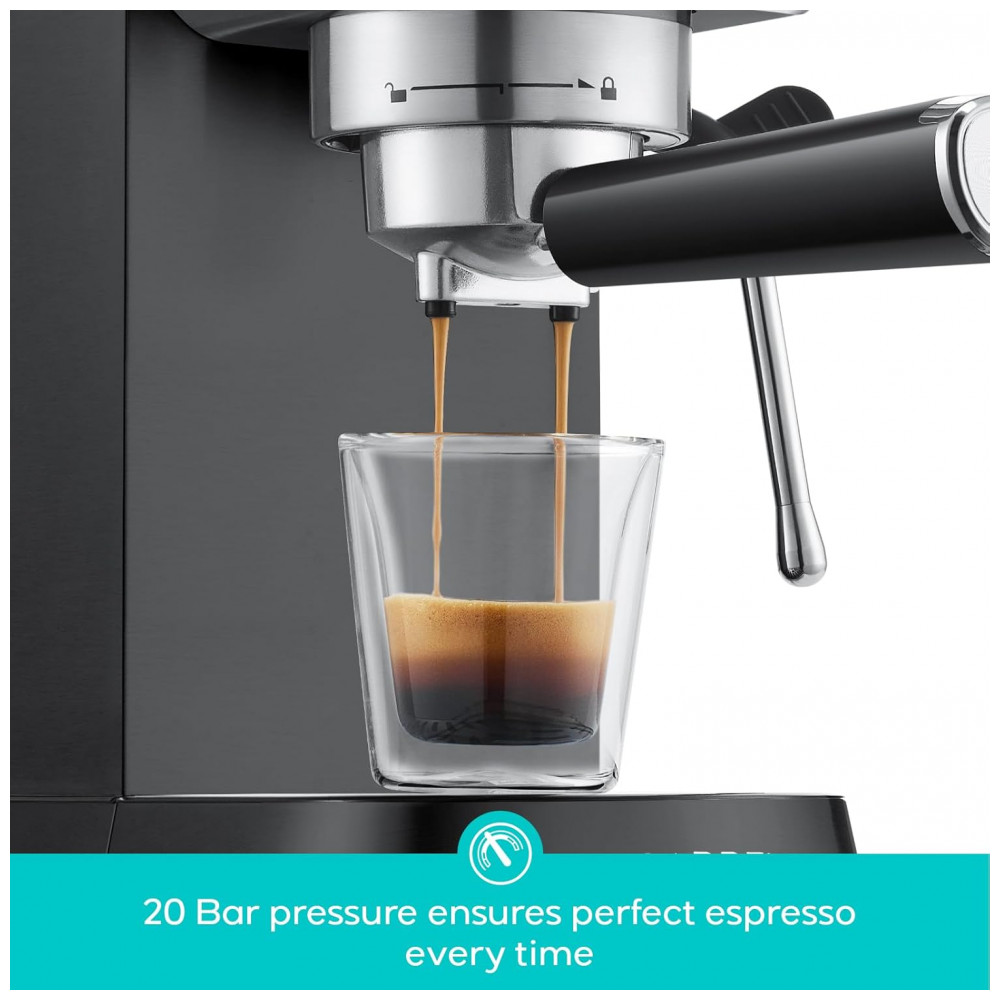 ECTQTD2SH7DC0B_1-1.jpg - Máquina de Café Expresso CASABREWS CM5418 20 Bar, Aço Inoxidável com Espumador de Leite, Cappuccino Compacto para Casa, Cafeteira com Tanque de Água R