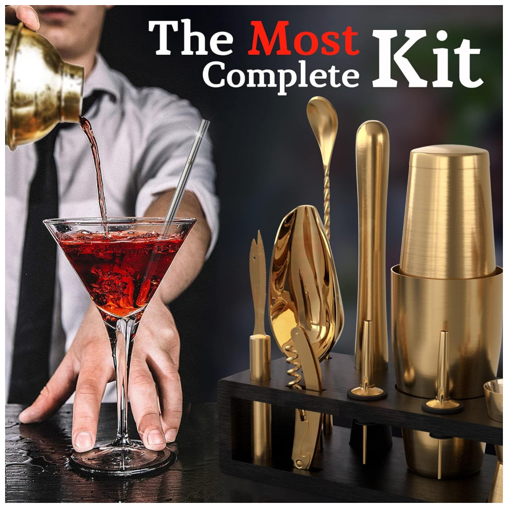 ECTQTF9X7W290B_3-1.jpg - Kit Bn Profissional 12 Peças em Aço Inoxidável com Suporte de Bambu HIGHBALL CHASER Dourado