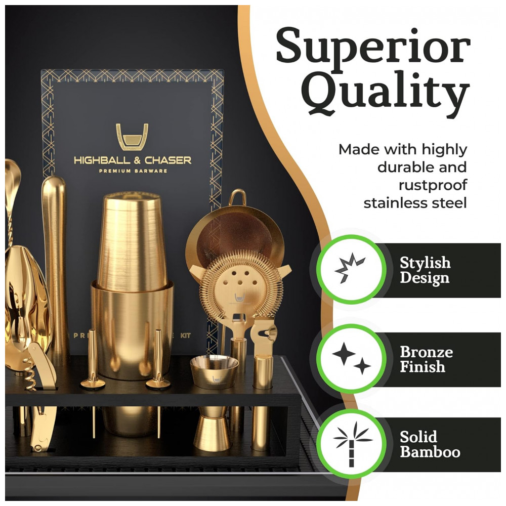 ECTQTF9X7W290B_5-1.jpg - Kit Bn Profissional 12 Peças em Aço Inoxidável com Suporte de Bambu HIGHBALL CHASER Dourado
