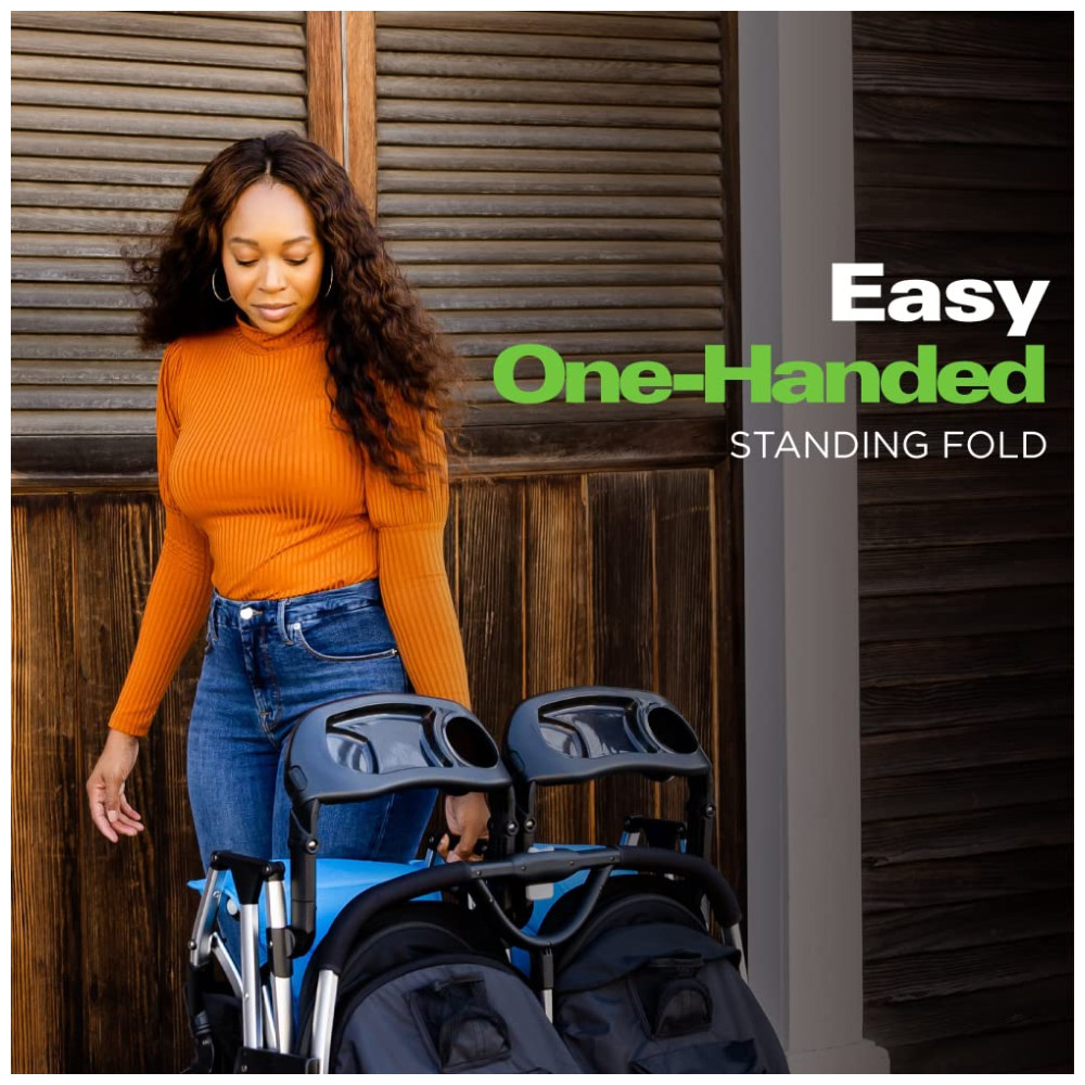 ECTQTFB3SKP70B_4-1.jpg - Carrinho de Bebê Duplo com Assentos Reclináveis e Dobra com Uma Mão Joovy X2 Preto Ferro