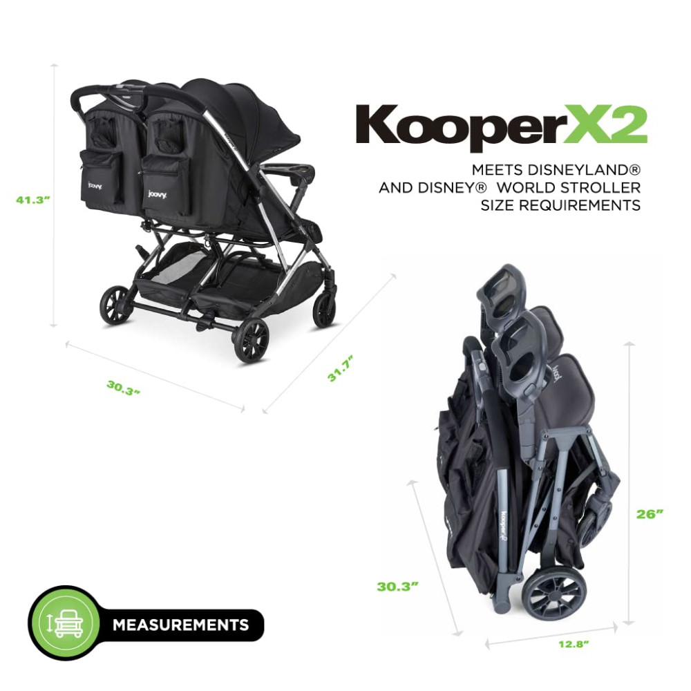 ECTQTFB3SKP70B_6-1.jpg - Carrinho de Bebê Duplo com Assentos Reclináveis e Dobra com Uma Mão Joovy X2 Preto Ferro