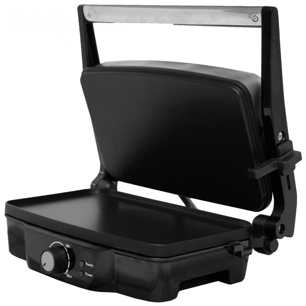 ECTQTGCL32W80B_0-1.jpg - Prensa de Panini Elétrica IMUSA em Aço Inoxidável com Controle de Temperatura Ajustável e Placas Antiaderentes, 1200W Grande Antiaderente