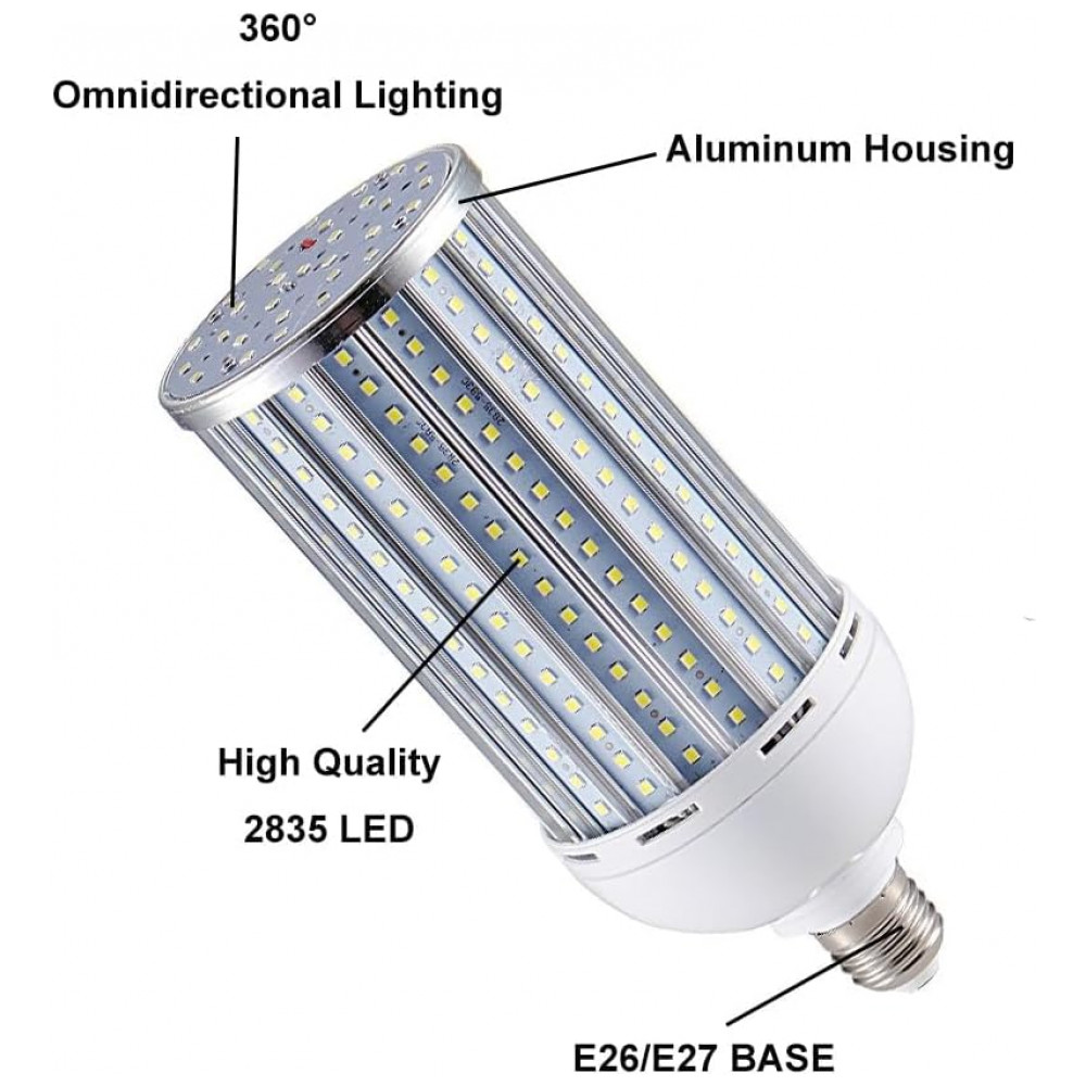 ECTQTHV2NMCF0B_3-1.jpg - Lâmpada LED Milho 20W E27 Luz Quente 3000K 2000 Lumens Substitui Halógena 100W Iluminação Residencial Jardim Garagem e Comercial DurávelBeriteluce