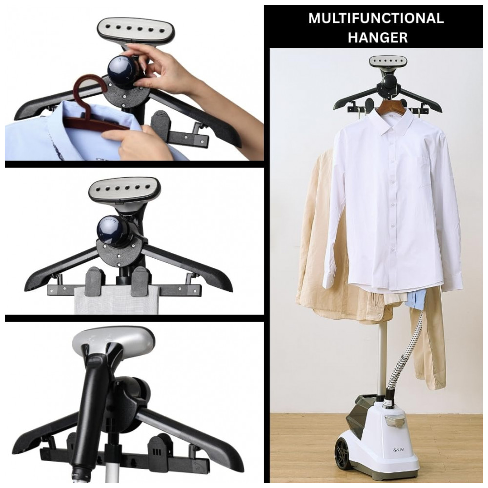 ECTQTJN65PN90B_2-1.jpg - SALAV Vaporizador de Roupas Comercial de Tamanho Grande - Modelo Pesado Com Pedais e Reservatório de Água Extra Grande de 3L (1015 oz) 1800 watts