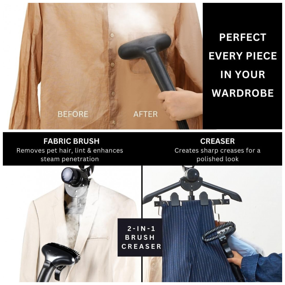 ECTQTJN65PN90B_5-1.jpg - SALAV Vaporizador de Roupas Comercial de Tamanho Grande - Modelo Pesado Com Pedais e Reservatório de Água Extra Grande de 3L (1015 oz) 1800 watts