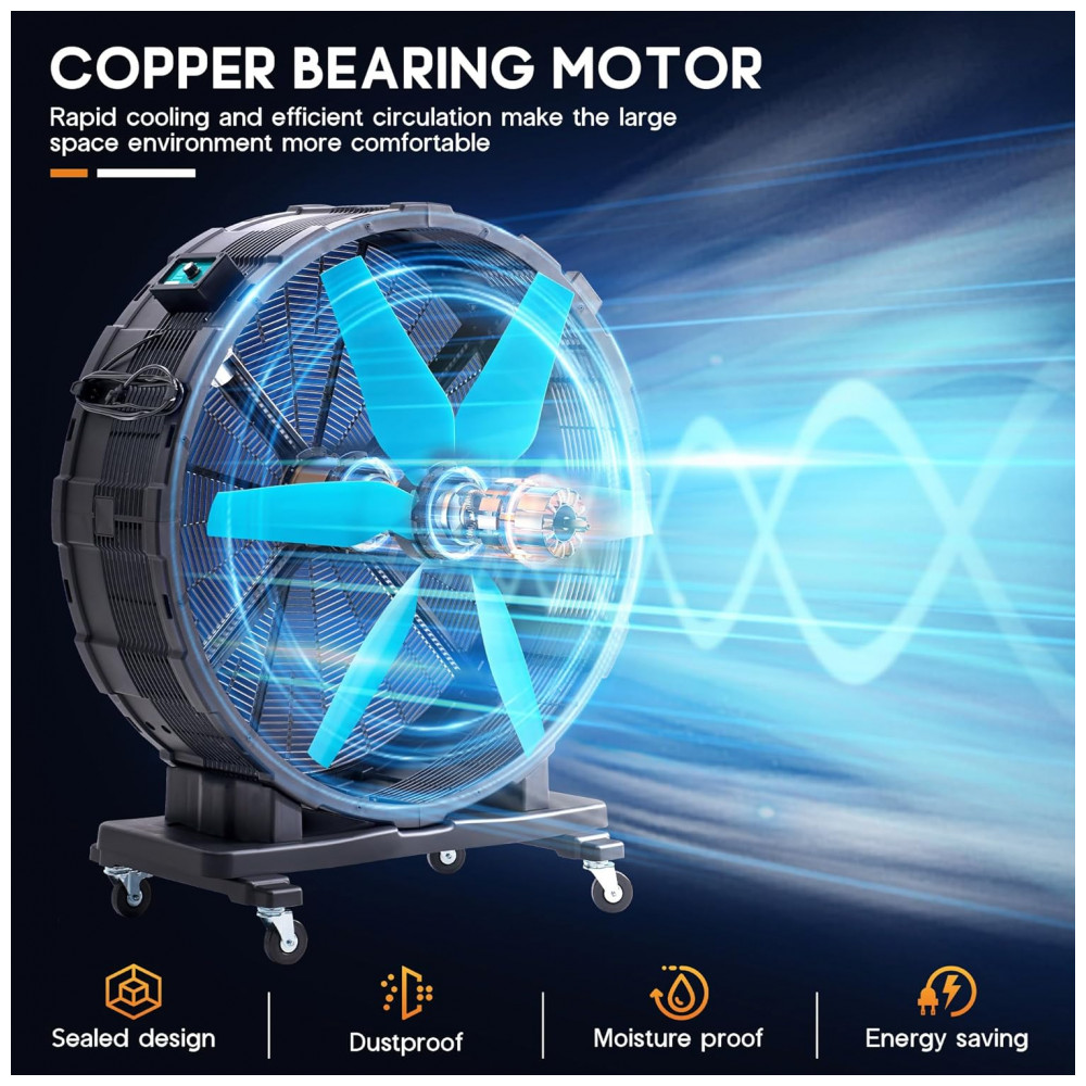 ECTQTLCBBFVF0B_3-1.jpg - Ventilador Industrial Albott 122 cm Preto Alta Velocidade 3 Velocidades 750W Modelo GFJ001 110V