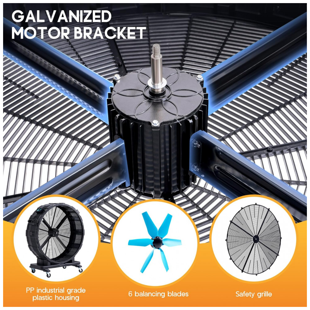 ECTQTLCBBFVF0B_5-1.jpg - Ventilador Industrial Albott 122 cm Preto Alta Velocidade 3 Velocidades 750W Modelo GFJ001 110V