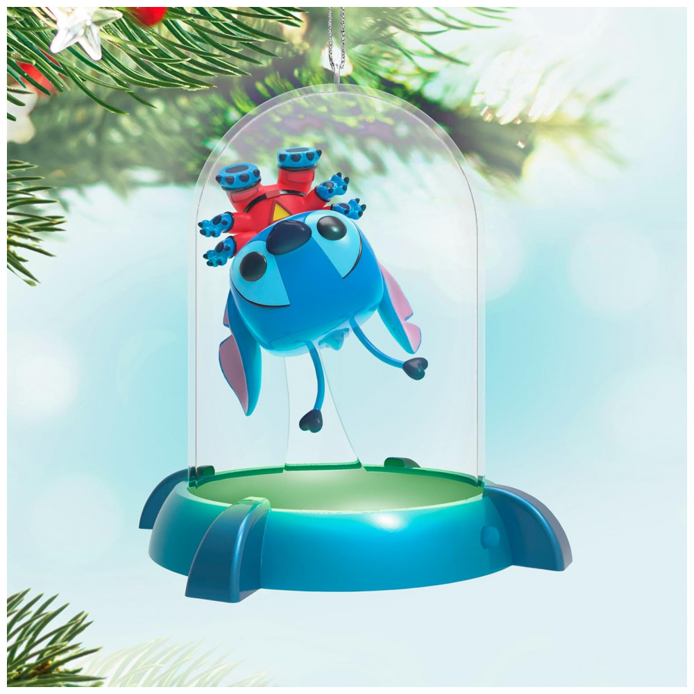 ECTQTRG293RD0B_2-1.jpg - Ornamento Hallmark Keepsake 2025 Disney Lilo & Stitch Experiment 626 Funko POP! com Luz, Presente para Fãs Disney