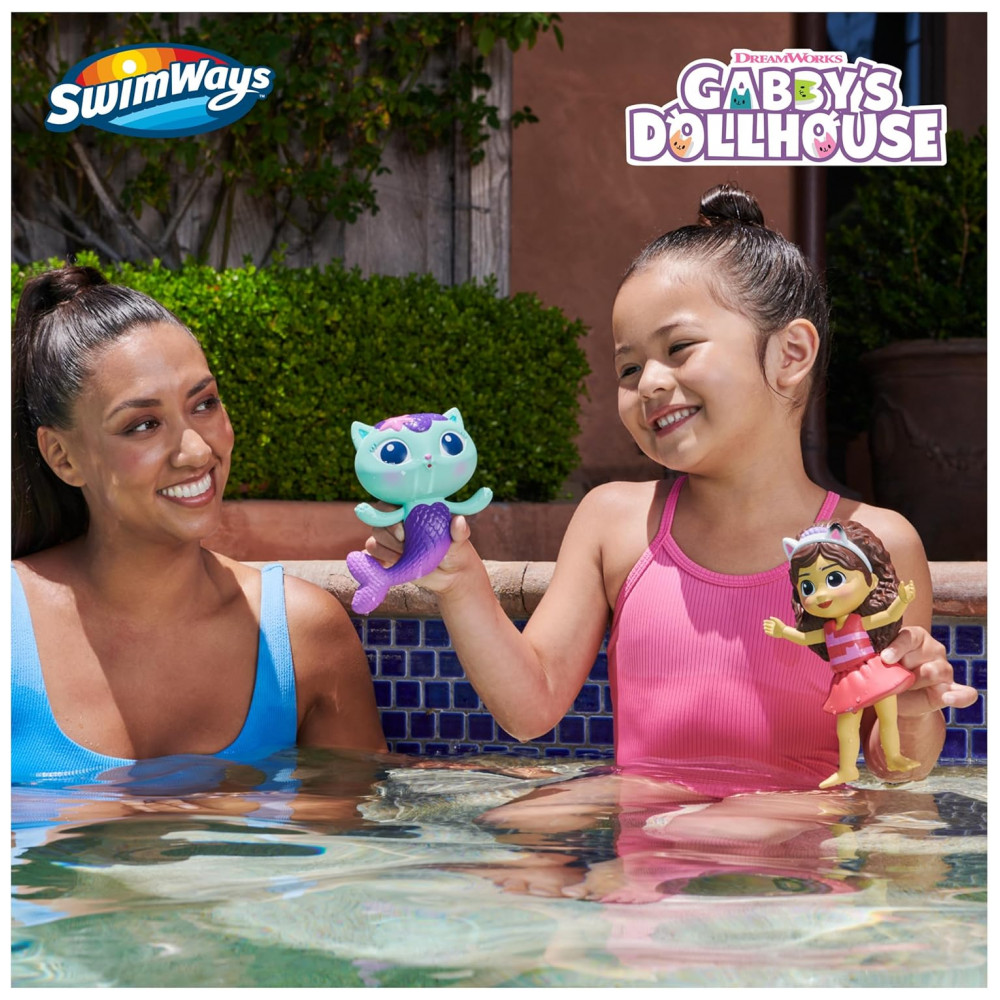 ECTQTVLWYX4B0B_1-2.jpg - SwimWays Gabbys Dollhouse Floatin Figures Acessórios de Piscina para Crianças Brinquedos Aquáticos e Suprimentos de Festa para Crianças