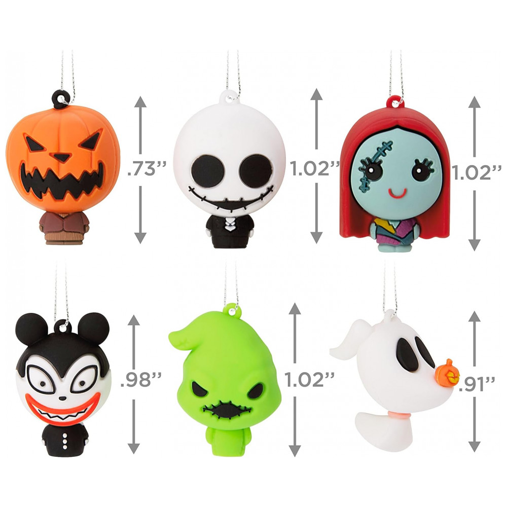 ECTQTVV6MQZB0B_3-1.jpg - Conjunto de 6 Mini Enfeites Natalinos Hallmark Disney Tim Burton O Estranho Mundo de Jack, Plástico Inquebrável