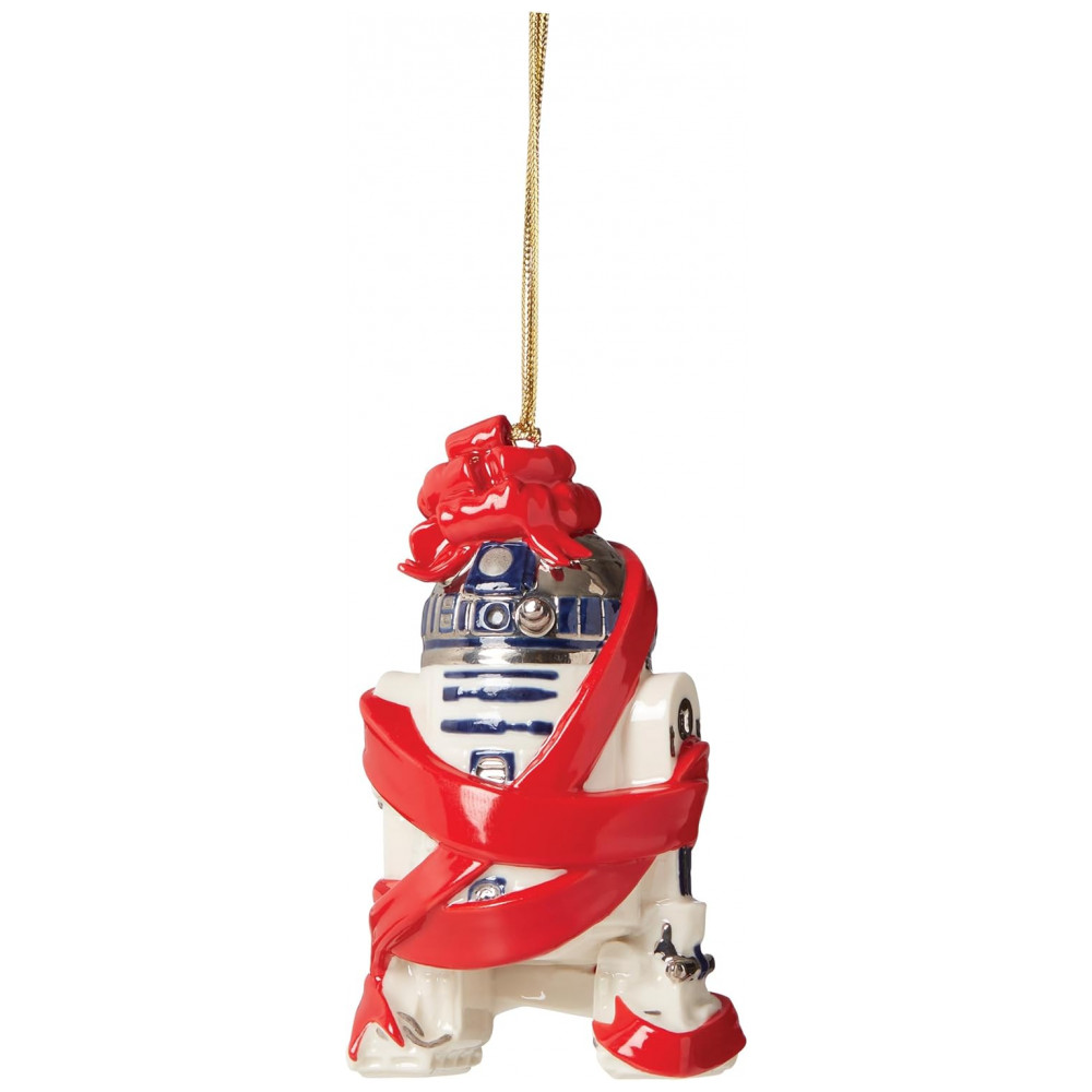 ECTQTWBN36GB0B_0-1.jpg - Enfeite de Natal Lenox Star Wars R2-D2 Porcelana Ivory 5,7x5,7x9,5 cm